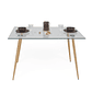 Comedor Beijing rectangular vidrio 120x80 cm con 6 Sillas Buckle - Miniatura 4