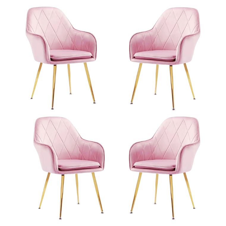 Pack 4 Sillas Sitial Butacas Diamond Gold 6