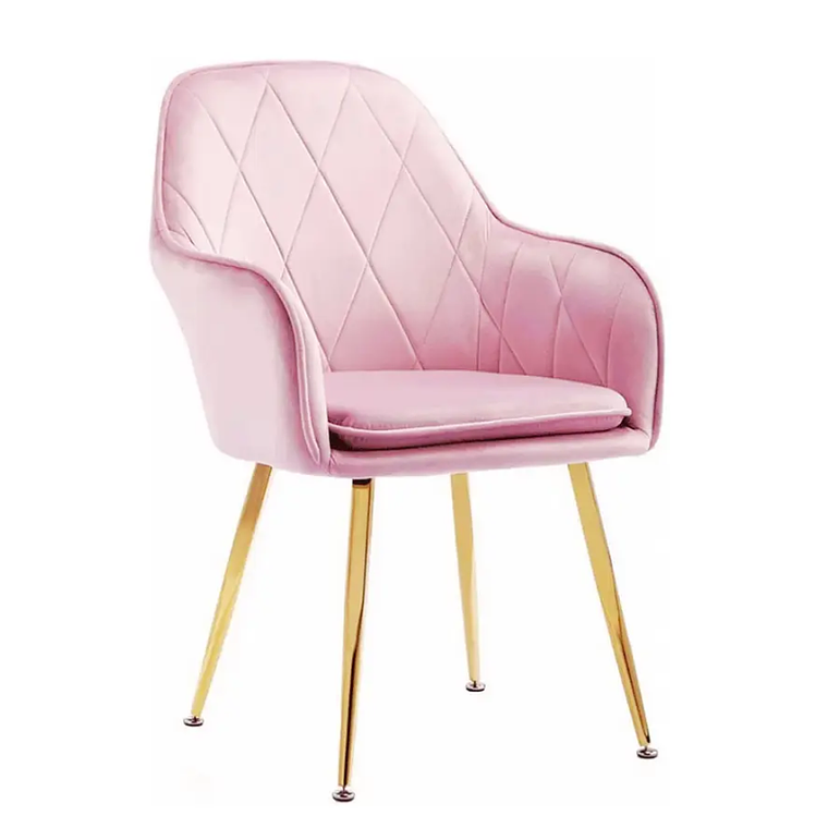 Comedor Diamond Gold rectangular vidrio 130x80 cm con 4 Sillas Diamond Gold 4