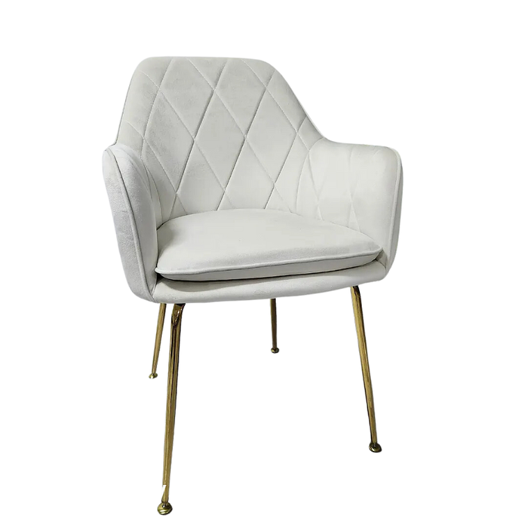 Comedor Diamond Gold rectangular vidrio 130x80 cm con 4 Sillas Diamond Gold 6