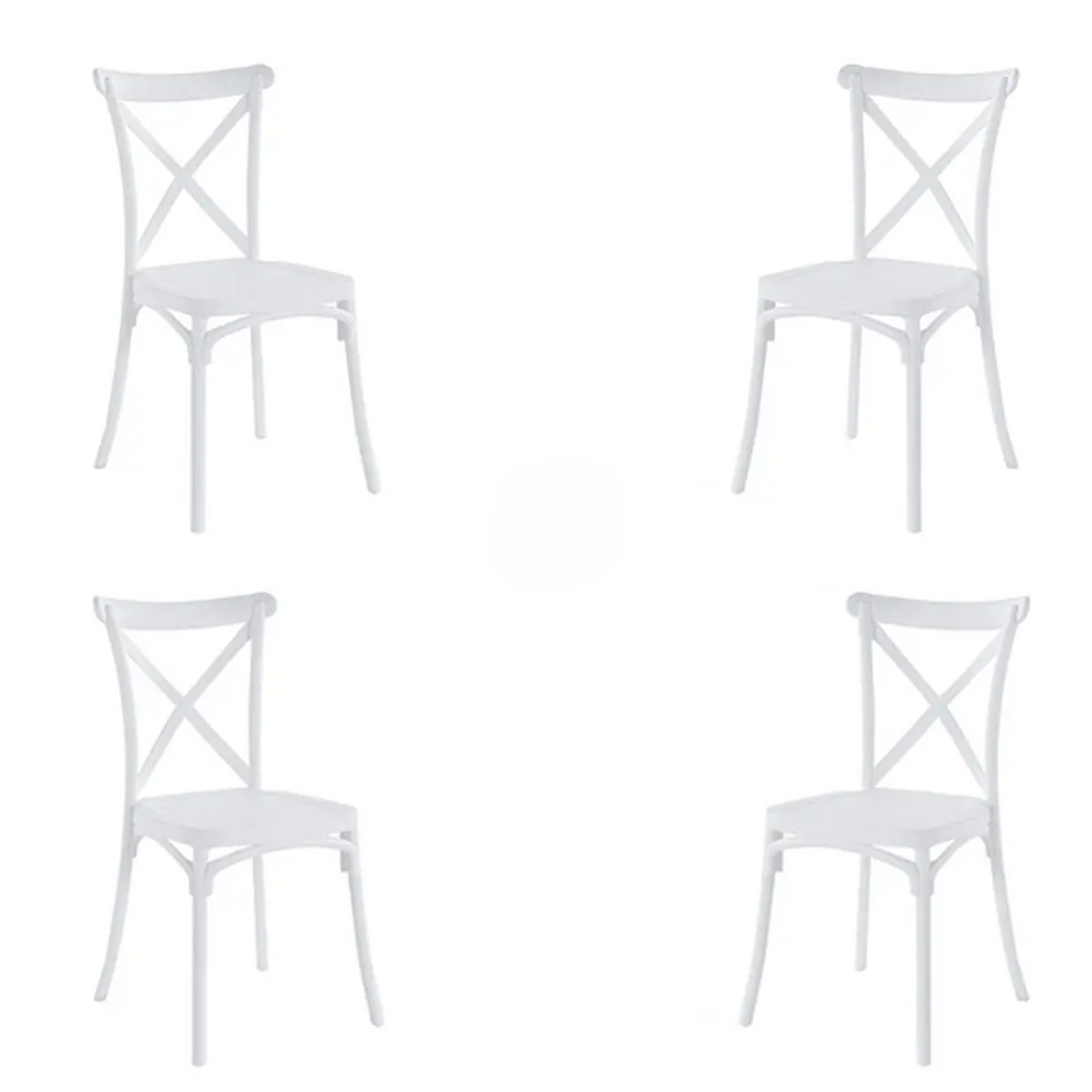 Pack 4 Sillas Crossback Danubio - Polipropileno 3