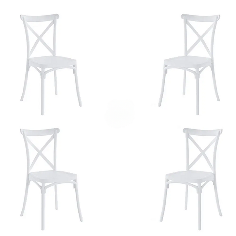 Pack 4 Sillas Crossback Danubio - Polipropileno 3