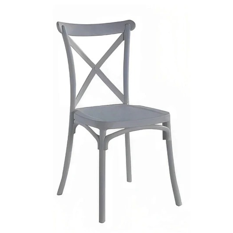 Comedor Turín redondo vidrio 100 cm con 4 Sillas Danubio  3