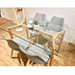 Comedor Mesa Hawaii rectangular vidrio 130x80 cm con 4 Sillas Tulip - Miniatura 7
