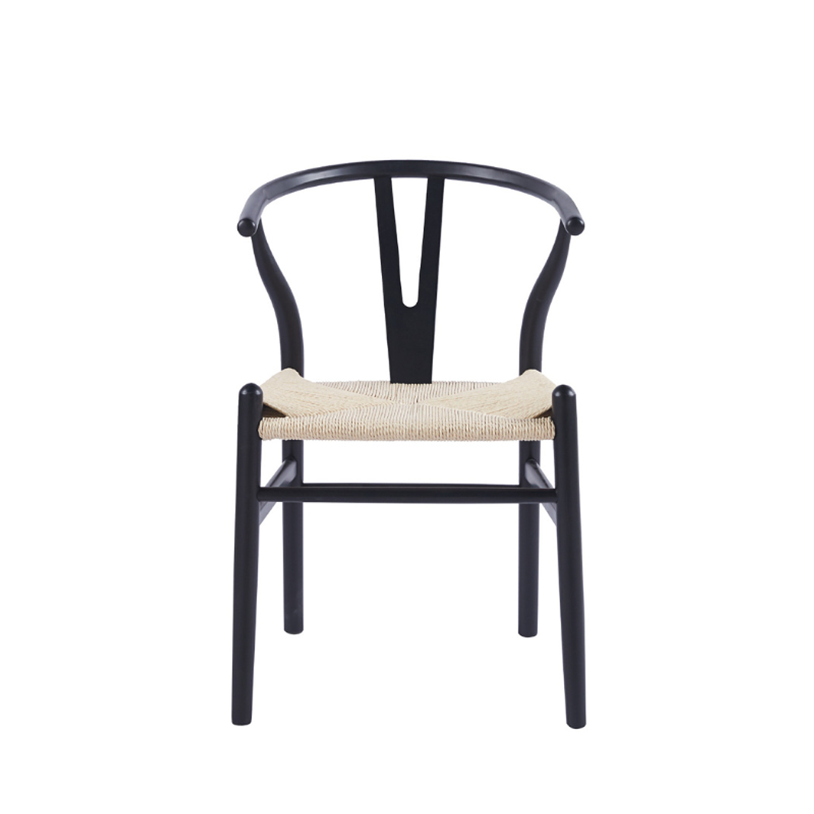 Pack 2 Sillas Wishbone madera negra e hilo de cuerda 5