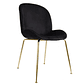 Comedor Sena Gold rectangular vidrio 160x90 cm con 4 Sillas Sena Velvet - Miniatura 8