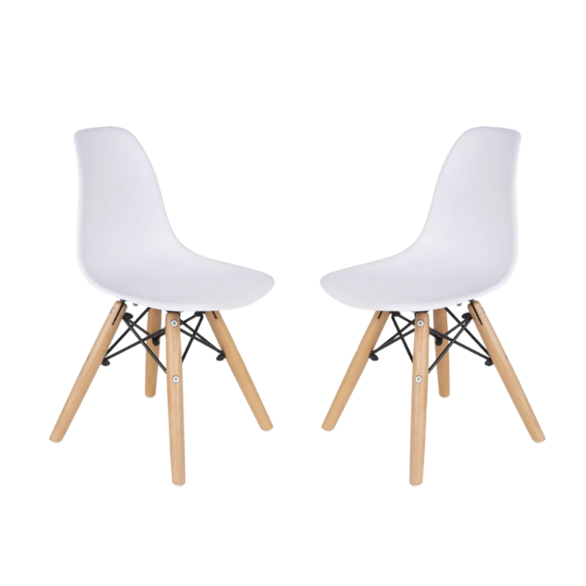 Juego de Mesa eames kids 60 cm + 2 sillas eames kids 4