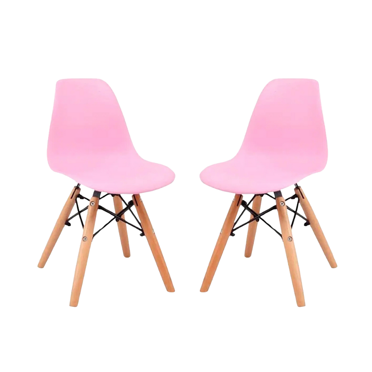 Juego de Mesa eames kids 60 cm + 2 sillas eames kids 5