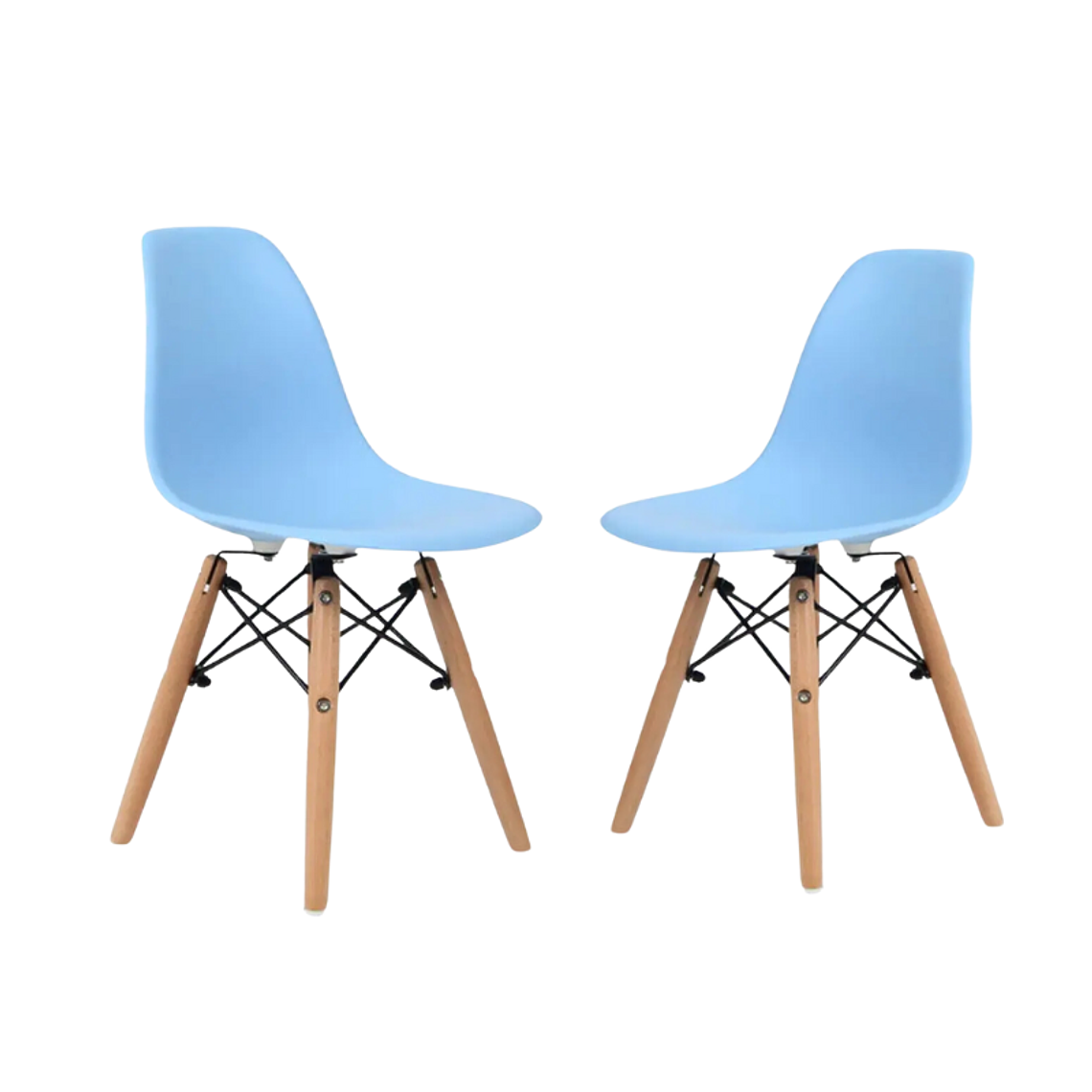Juego de Mesa eames kids 60 cm + 2 sillas eames kids 6