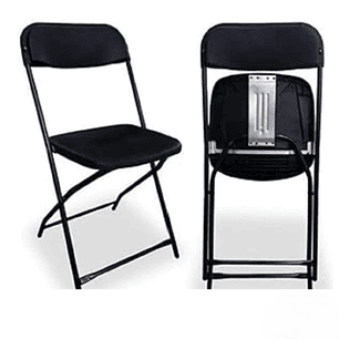 Silla plegable negra