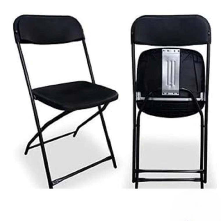 Silla plegable negra 2