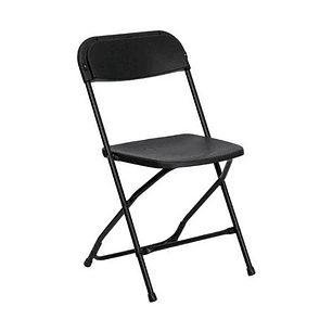 Silla plegable negra