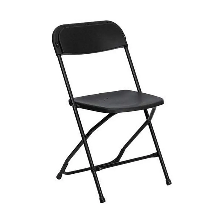 Silla plegable negra 1