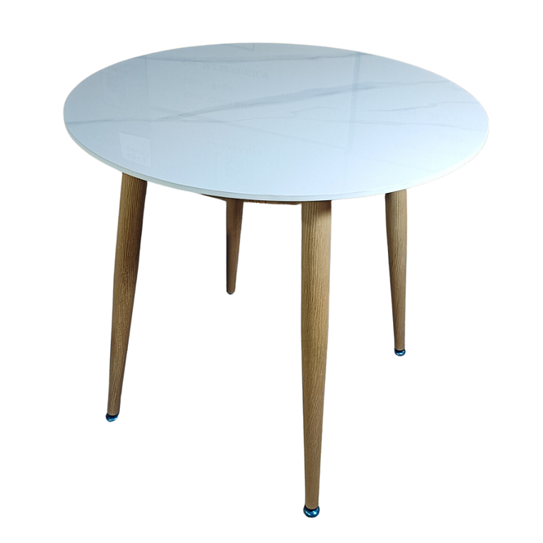 Mesa redonda Mármol blanca 100 cm 2