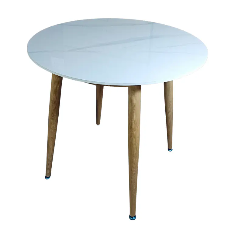 Mesa redonda Mármol blanca 80 cm 2