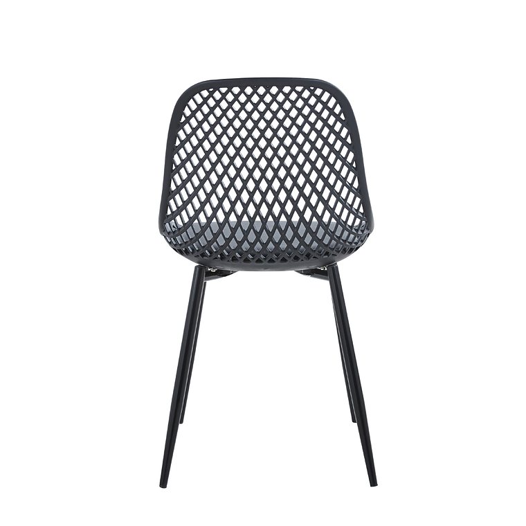 Comedor Europa redondo negro 80 cm con 4 Sillas Europa negras 4