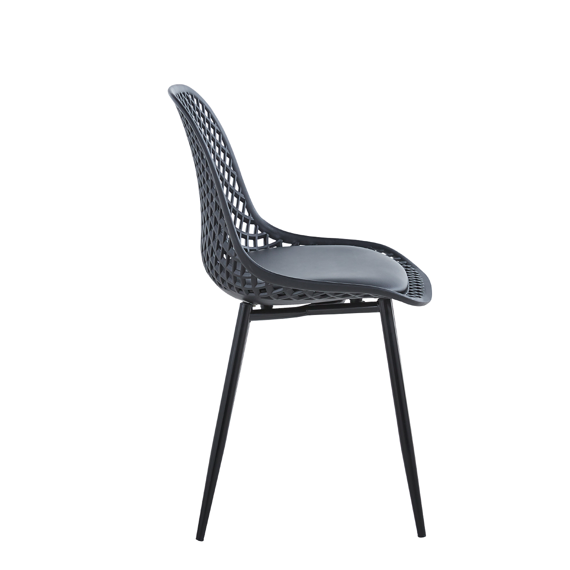 Comedor Europa redondo negro 80 cm con 4 Sillas Europa negras 6