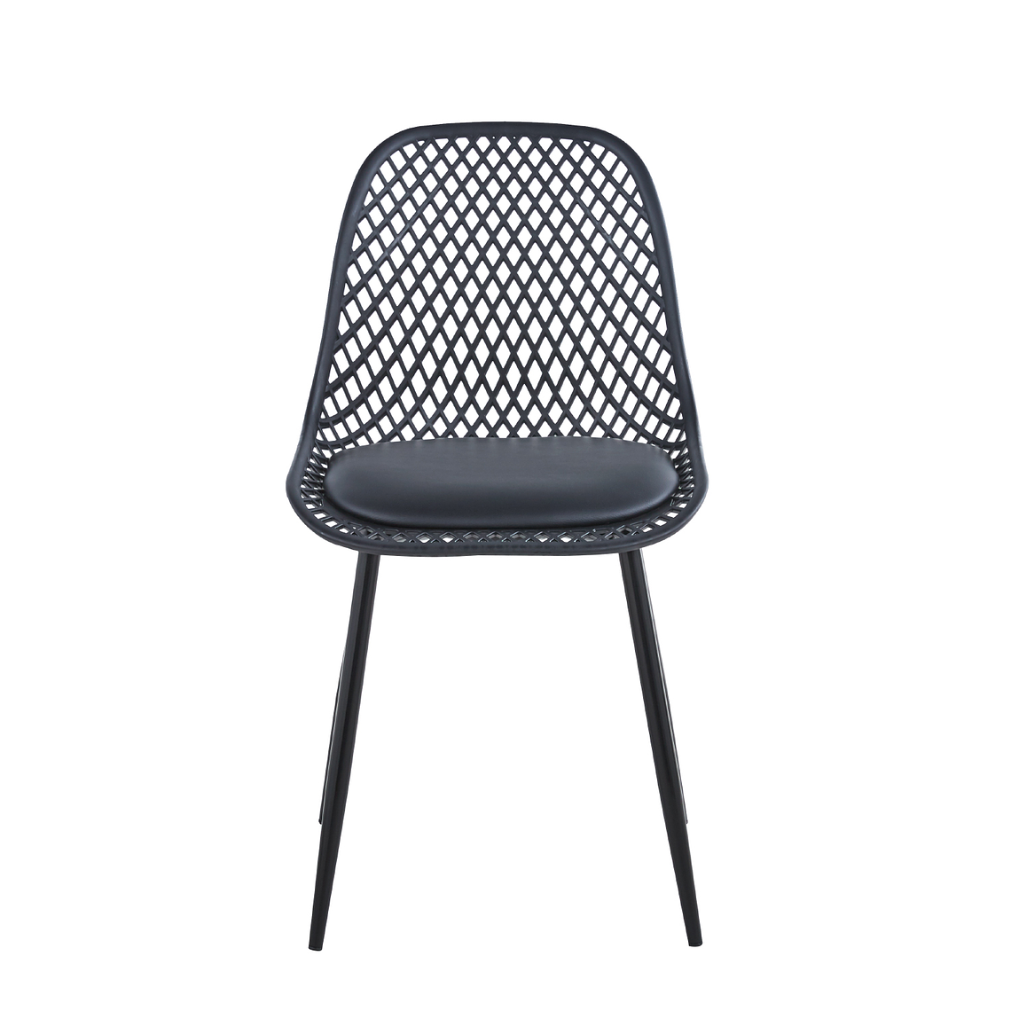 Comedor Europa redondo negro 80 cm con 4 Sillas Europa negras 3