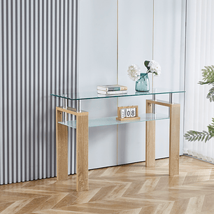 Mesa de arrimo Prisma rectangular vidrio