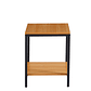 Velador Mesa Lateral de 2 Niveles - Madera clara - Miniatura 3
