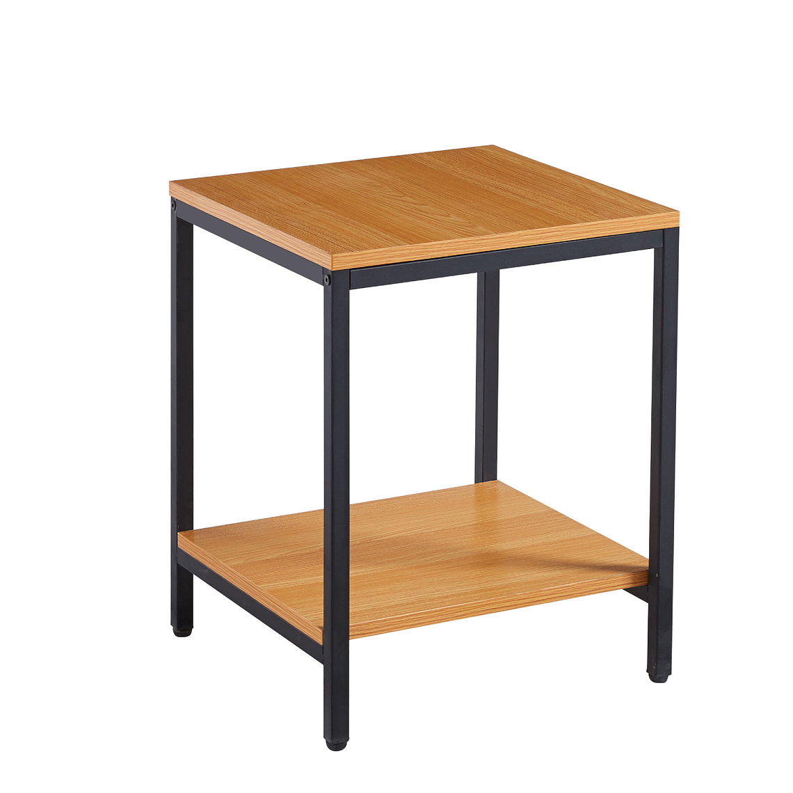 Velador Mesa Lateral de 2 Niveles - Madera clara 2