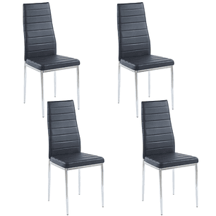 Pack 4 Sillas Dining Silver