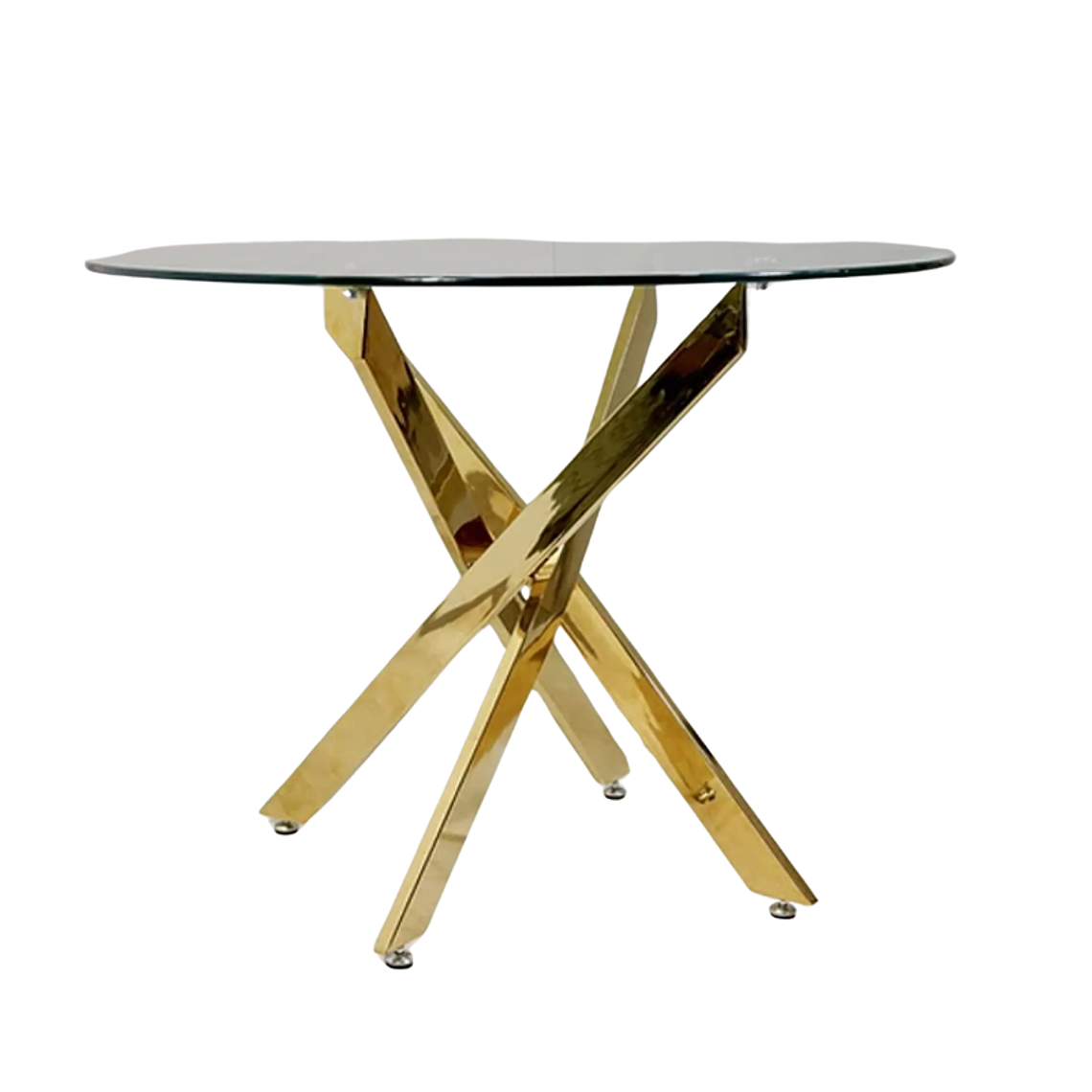 Mesa Gold redonda vidrio 100 cm 3