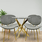 Comedor Ribe redondo vidrio 120 cm con 4 Sillas Ribe Gold - Miniatura 3