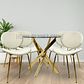 Comedor Ribe redondo vidrio 120 cm con 4 Sillas Ribe Gold - Miniatura 4