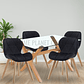 Comedor Hamar rectangular vidrio 130x80 cm con 4 Sillas Radar Velvet - Miniatura 1
