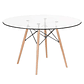 Comedor Viena Wood redondo vidrio 80 cm con 4 Sillas Mariposas Rubik Wood Velvet - Miniatura 4