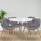 Comedor Holanda Wood redondo blanco 100 cm con 4 Sillas Mariposas Rubik Wood Velvet - Miniatura 2