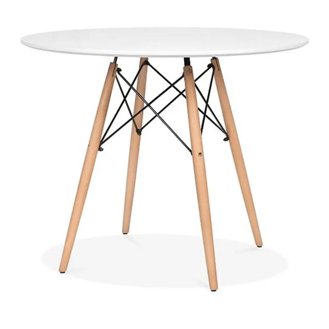 Comedor Holanda Wood redondo blanco 80 cm con 4 Sillas Mariposas Rubik Wood Velvet 5
