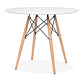 Comedor Holanda Wood redondo blanco 80 cm con 4 Sillas Mariposas Rubik Wood Velvet - Miniatura 5