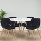 Comedor Holanda Wood redondo blanco 120 cm con 4 Sillas Mariposas Rubik Wood Velvet - Miniatura 3