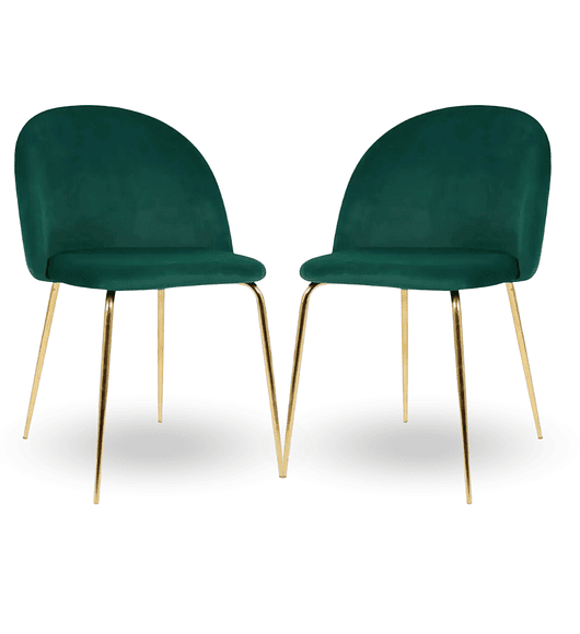 Pack 2 Sillas breda gold velvet