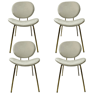 Pack Sillas Ribe Gold