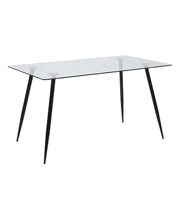 Mesa Rectangular negra vidrio 160x90 cm
