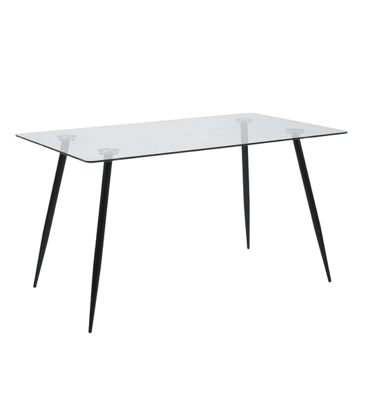 Mesa Rectangular negra vidrio 160x90 cm