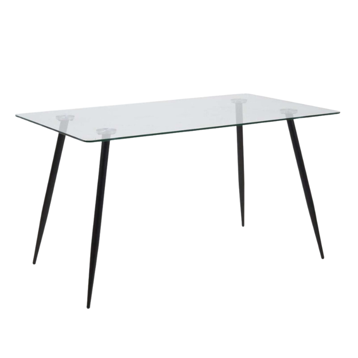 Mesa Rectangular vidrio 160x90 cm patas black 1