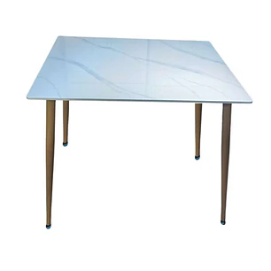 Mesa cuadrada Mármol blanca 80x80 cm
