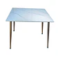 Mesa cuadrada Mármol blanca 80x80 cm - Miniatura 1