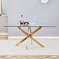 Mesa Emiratos Gold rectangular vidrio 140x80 cm - Miniatura 2