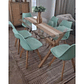 Comedor Estocolmo rectangular vidrio 130x80 cm con 6 Sillas Tulip - Miniatura 5