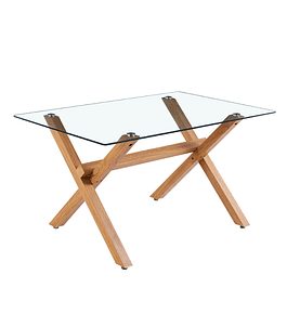 Mesa rectangular Estocolmo vidrio 130x80 cm 