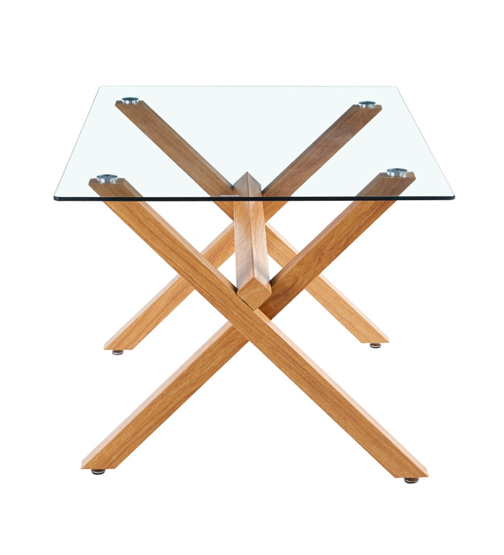 Mesa rectangular Estocolmo vidrio 130x80 cm 