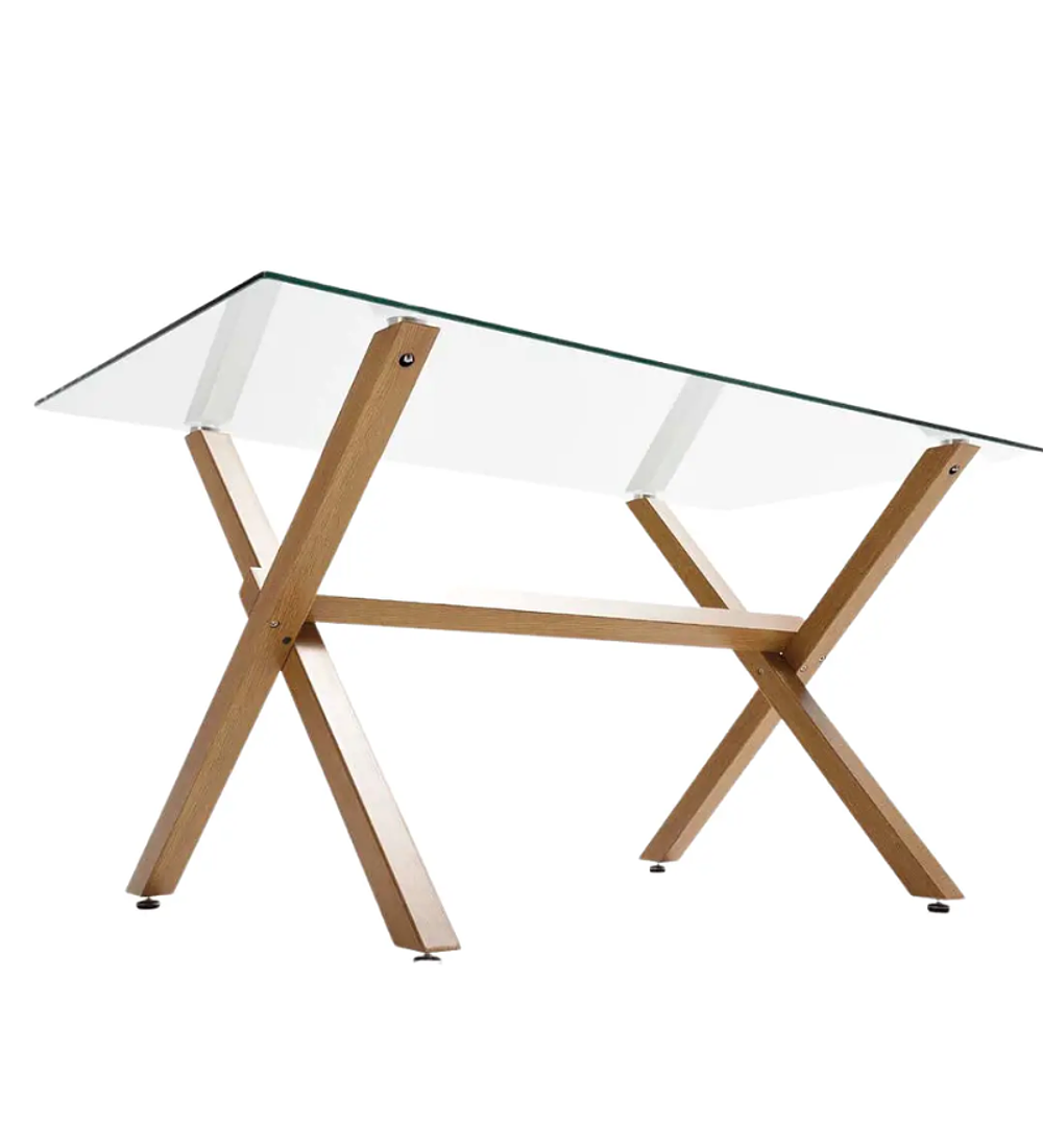 Mesa rectangular Estocolmo vidrio 130x80 cm 