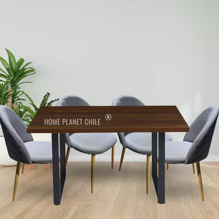Comedor Bucarest 160x90 cm con 4 Sillas Breda Lino 2