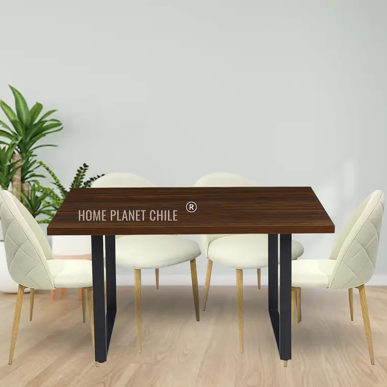 Comedor Bucarest 160x90 cm con 4 Sillas Breda Lino 3