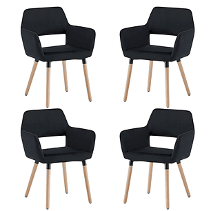 Pack 4 Sitiales Boston Velvet